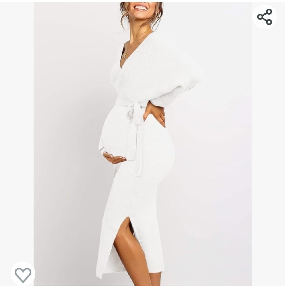 XL white, maternity sweater dress